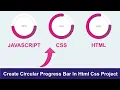 Create circle skill bar in html css javascript create circle progress bar in javascript