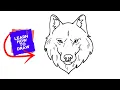 How To Draw A Wolf Wolf Drawing Wolves Drawings Easy