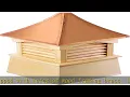 Good Directions Coventry Louvered Cupola with Pure Copper Roof Cypress Wood 22 x 29 Quick Ship