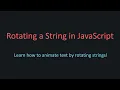 Rotate a string from left to right