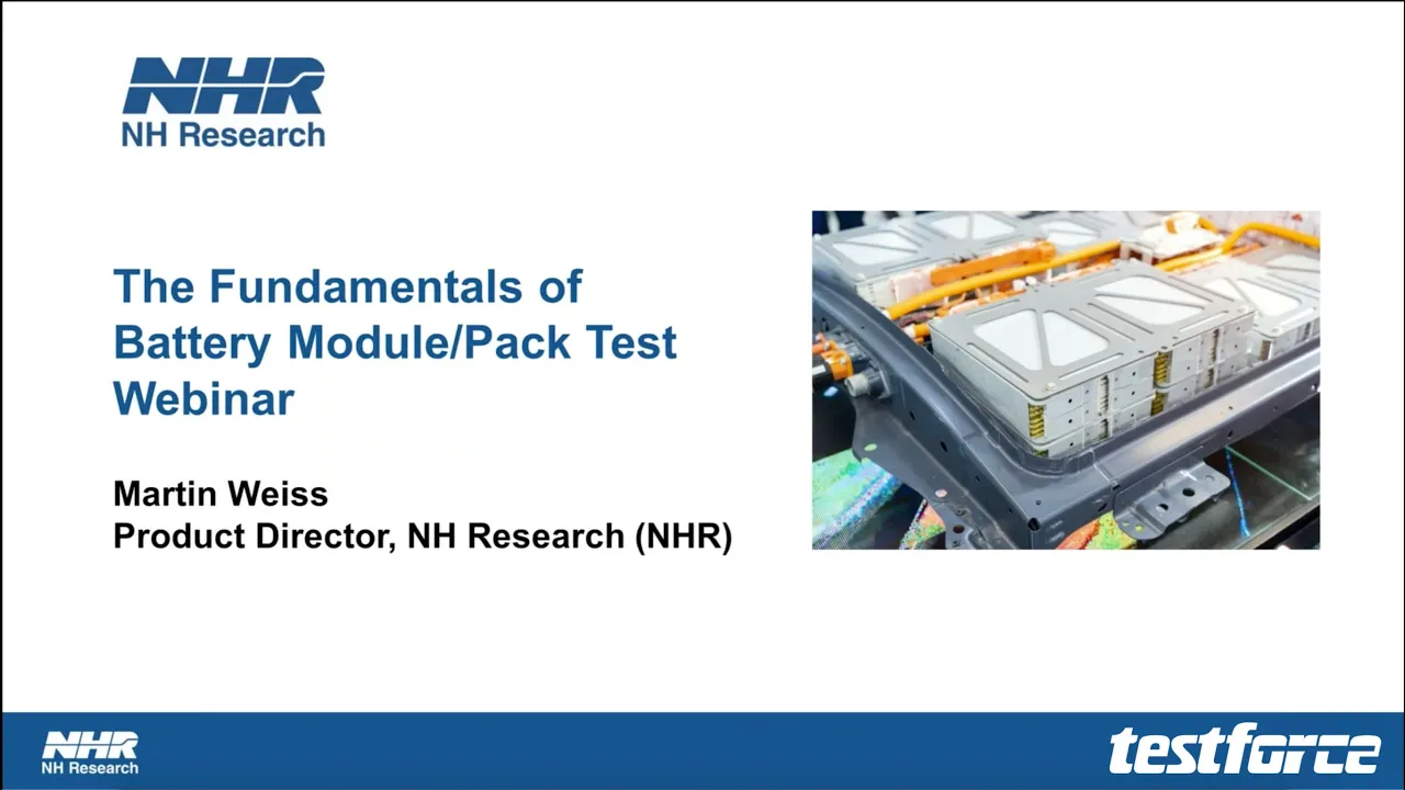 Learn the Fundamentals of Battery Module and Pack Test