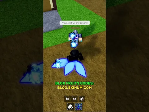 He likes kitsune because its blue and powerful 🧐🧐#bloxfruits