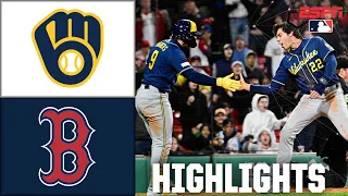 Milwaukee Brewers vs Boston Red Sox Full Game Highlights ESPN MLB