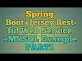 111 Spring Boot Jersey Webservice MySql Example - PART1