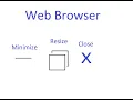 Web Browser Minimize Resize Close