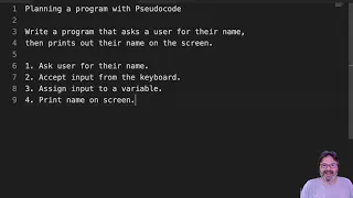 Planning With Pseudocode Python