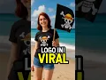 Download Lagu Logo viral, Cewek cantik kibarkan bendera One Piece di pantai #onepiece #jollyrogers #17agustus2025
