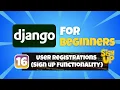 Python Django Tutorial for Beginners User Registration Sign-Up