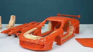 Building Brian’s Toyota Supra from The Fast and the Furious in Wood! 🔥 | Fast & Furious DIY