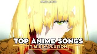 top t m revolution anime songs