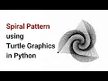 Triangle Spiral Pattern using Turtle Graphic in Python - Part 2