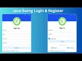 Modern Login Register Form in Java Swing Custom UI Design