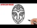 How to Draw African Mask Easy