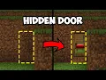 Minecraft The easiest Hidden Door in BEDROCK JAVA Secret door Secret Base
