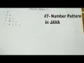 7 - Number Pattern in JAVA hindi