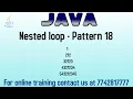 Pattern program in java