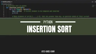 Insertion Sort in Python ASMR No-Talking CS-Guide