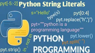 -Python String Literals for beginners Python Tutorial - Python for Beginners