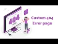 How to create custom 404 error page using HTML and CSS