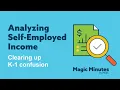 Analyzing self-employed income Clearing up K-1 confusion