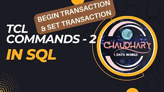 TCL - SET TRANSACTION BEGIN TRANSACTION in SQL