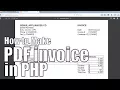 How to make printable PDF Invoices in PHP PHP FPDF Tutorial