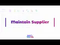 Maintain Supplier