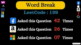 Word Break LeetCode 139 Medium