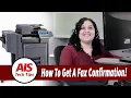 Kyocera How To Get A Fax Confirmation