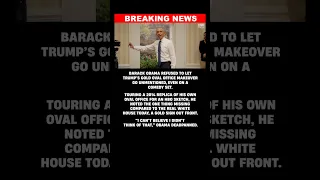 Obama ROASTS Trump s Gold Oval Office Makeover in Hilarious HBO Moment