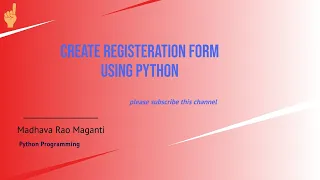 Create registration form in python using tkinter python tkinter