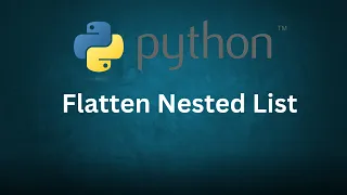 Python Interview Flatten list 2025
