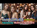 Stable Diffusion ReActor Face Swap Multi Characters In A1111 Full Tutorial Guide