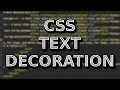 CSS Part 5 - Text Decoration