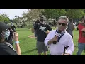 Protesters surround San Diego reporter during live report