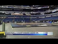Custom basketball court takes over Lucas Oil Stadium with 35 000 expected for Sweet 16