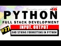 Live - Basic Input Output and String Formatting in Python Python Tutorial