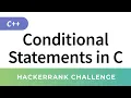 HackerRank Solution Conditional Statements in C