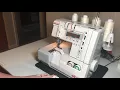 Elna Lock Pro 5 DC serger twin needle demonstration