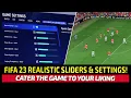 TTB FIFA 23 REALISTIC SLIDERS BEST SETTINGS - FULL MANUAL RECOMMENDED