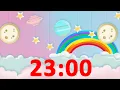 23 Minute Countdown Timer Rainbow for Kids with Alarm and Fun Music