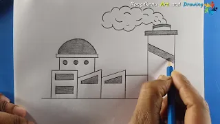 How To Draw A Factory Mills Construction 