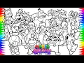 Coloring Super Mario Galaxy Movie Characters Coloring Pages ALL Characters Bosses
