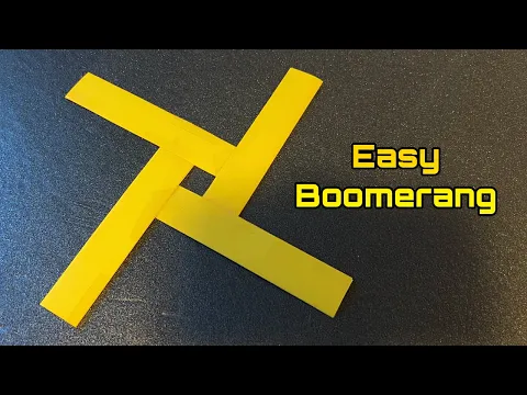 Download MP3 How to make an EASY Paper Boomerang that Works + Throws