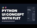 Python Tutorial UI Design Using Flet Hidden Drawer