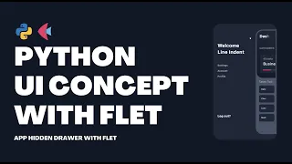 Python Tutorial UI Design Using Flet Hidden Drawer