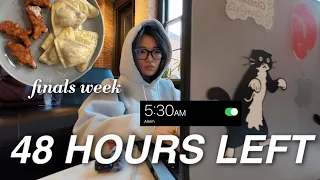 48 HOUR EXAM VLOG realistic college finals week study vlog