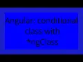 Angular conditional class with ngClass