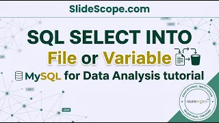 SQL SELECT INTO File or Variable - MySQL for Data Analysis tutorial