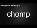 What s the meaning of chomp How to pronounce chomp
